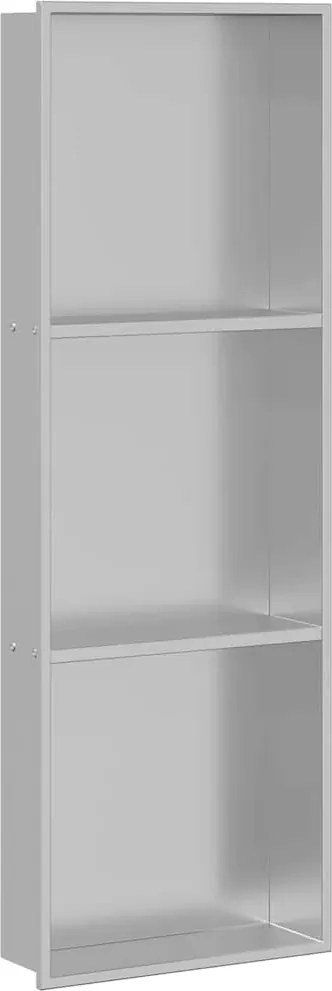 vidaXL Nisă de Duș Argintiu 90 x 30 x 9,5 cm Oţel inoxidabil