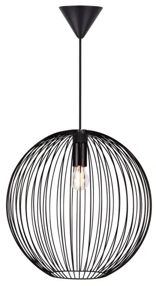 Nordlux - Lustră suspendată pe cablu BERONI, 1xE27/60W/230V, negru