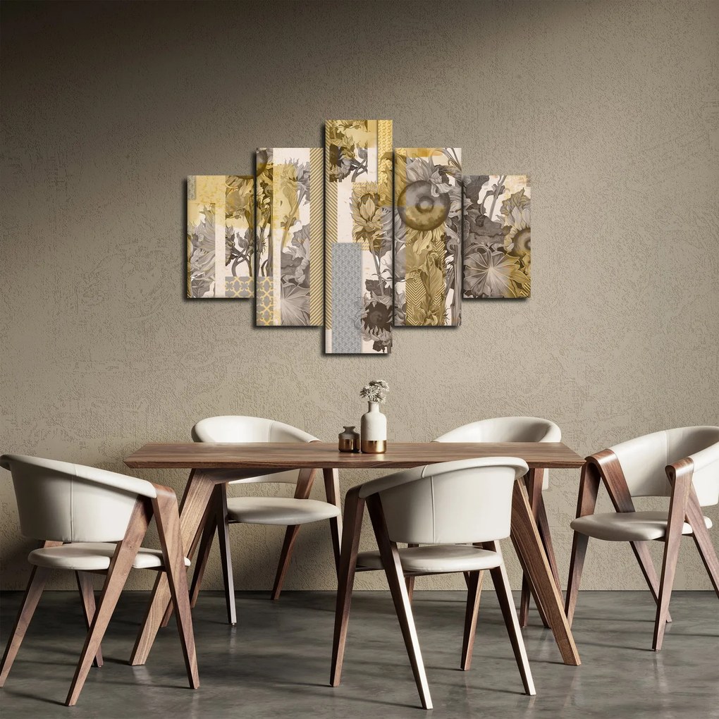 Tablou - Colaj cu floarea-soarelui (150x105 cm)