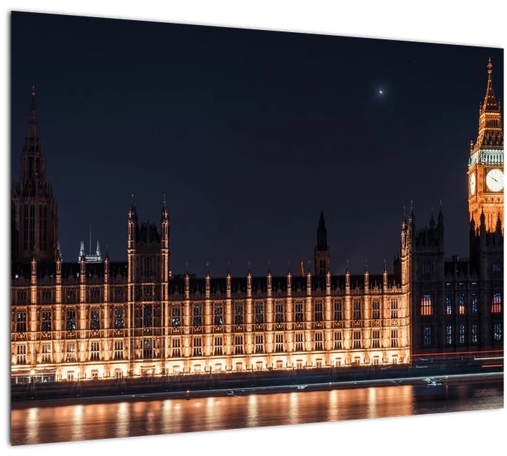 Tablou pe sticlă cu Big Ben din Londra (70x50 cm)