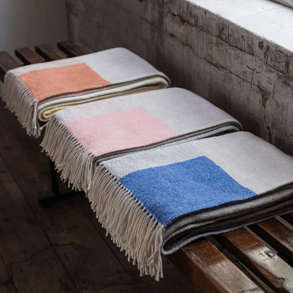 Pătură mov lavandă/bej 125x190 cm Brick – Mette Ditmer Denmark