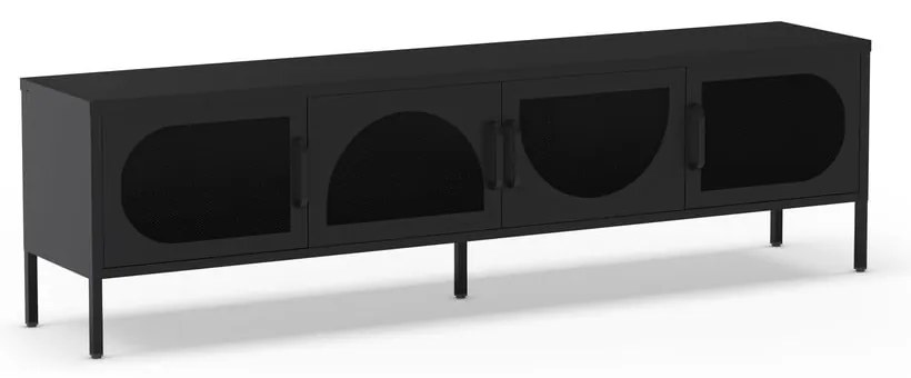 Comodă TV neagră 180x50 cm Tayra – Marckeric