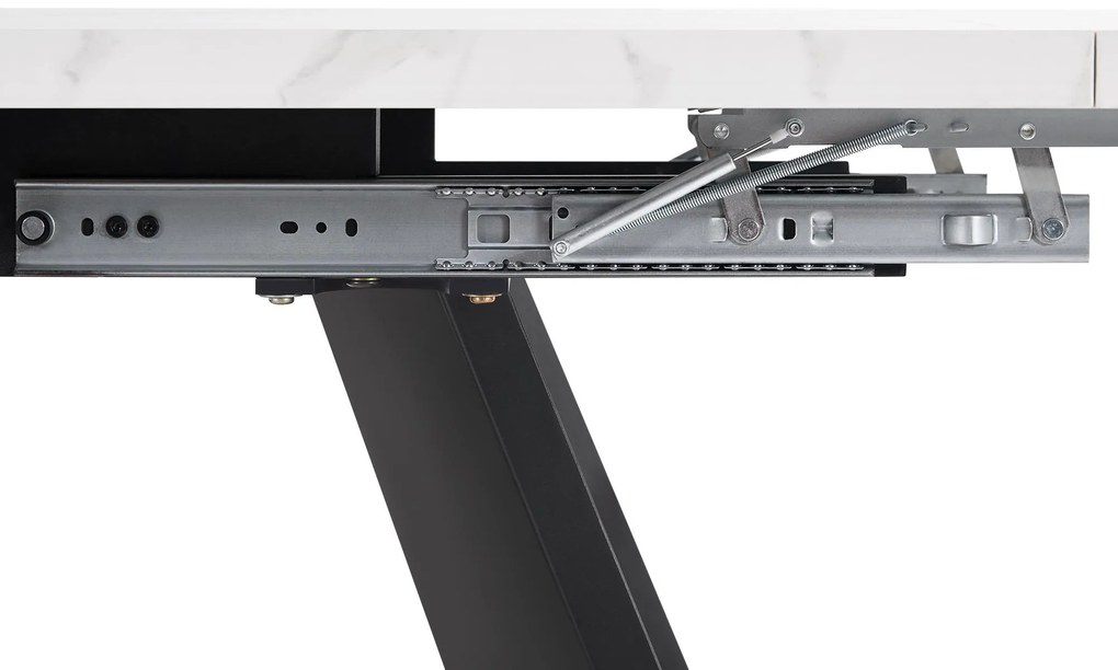 Masă de luat extensibilă, Alb+Negru | Aosom Romania