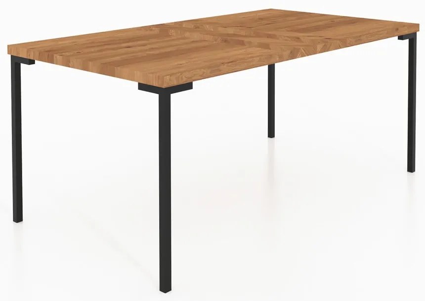 Masă dining din lemn de stejar 90x160 cm Abies – The Beds