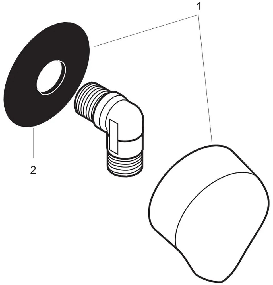 Racord furtun dus rotund negru mat Hansgrohe, FixFit E Negru mat