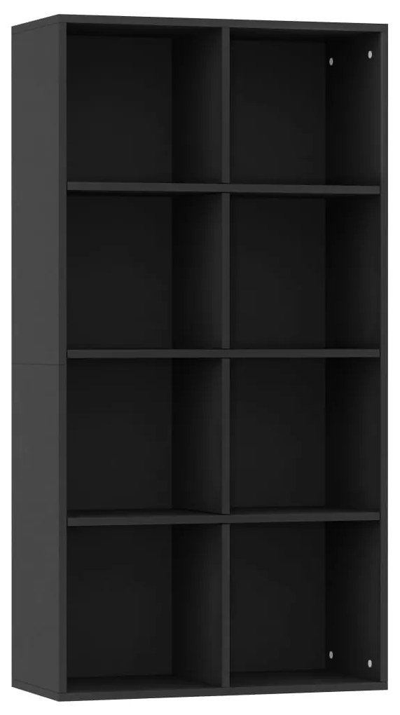 800154 vidaXL Bibliotecă/Dulap, negru, 66x30x130 cm, lemn prelucrat