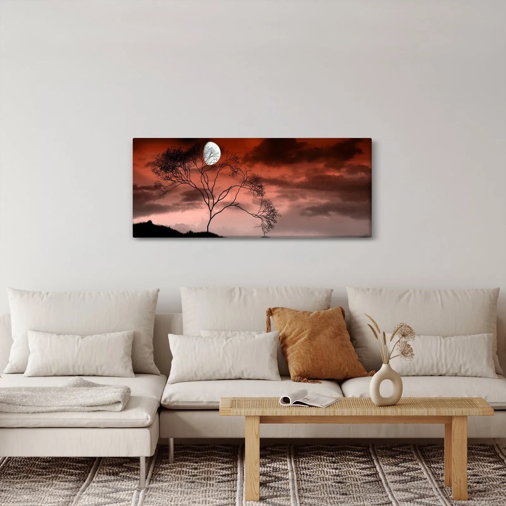 Tablou - Luna luminează noaptea (120x50 cm)