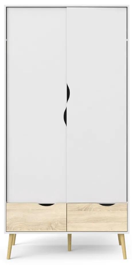 Șifonier Tvilum Oslo, 99x200 cm, alb-natural