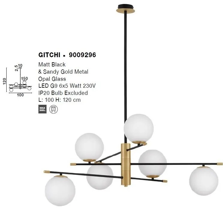 Lustra suspendata design modern GITCHI 6L