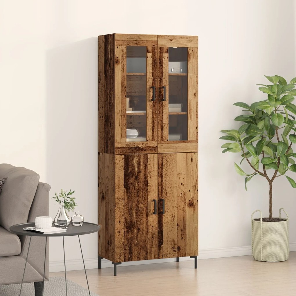 vidaXL Bufet 2 pcs Lemn vechi 69.5 x 34 x 180 cm Lemn compozit