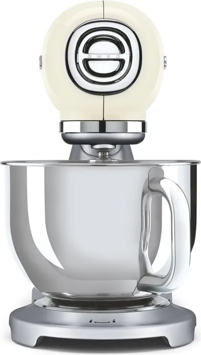 Mixer planetar Smeg SMF04CREU, 800 W, 4,8 l, 10 viteze, funcție de pornire treptată, picioare antiderapante, crem/inox