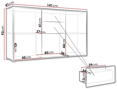 Comodă Alkyra K3D2SZ AK02 (Alb). 1053637