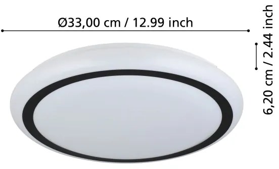 Plafonieră LED CAPASSO LED/14,6W/230V Eglo 900149