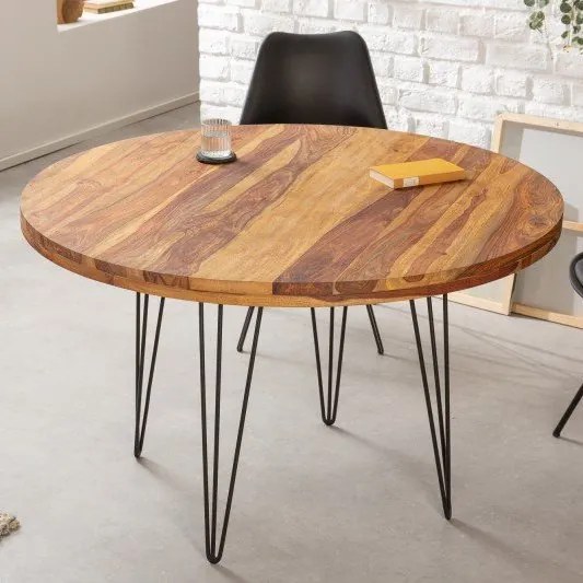 Masa rotunda din lemn Makassar 120cm Sheesham