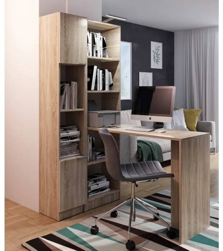 Expedo Set mobilier birou PAOLO 2, 125x183x82, sonoma