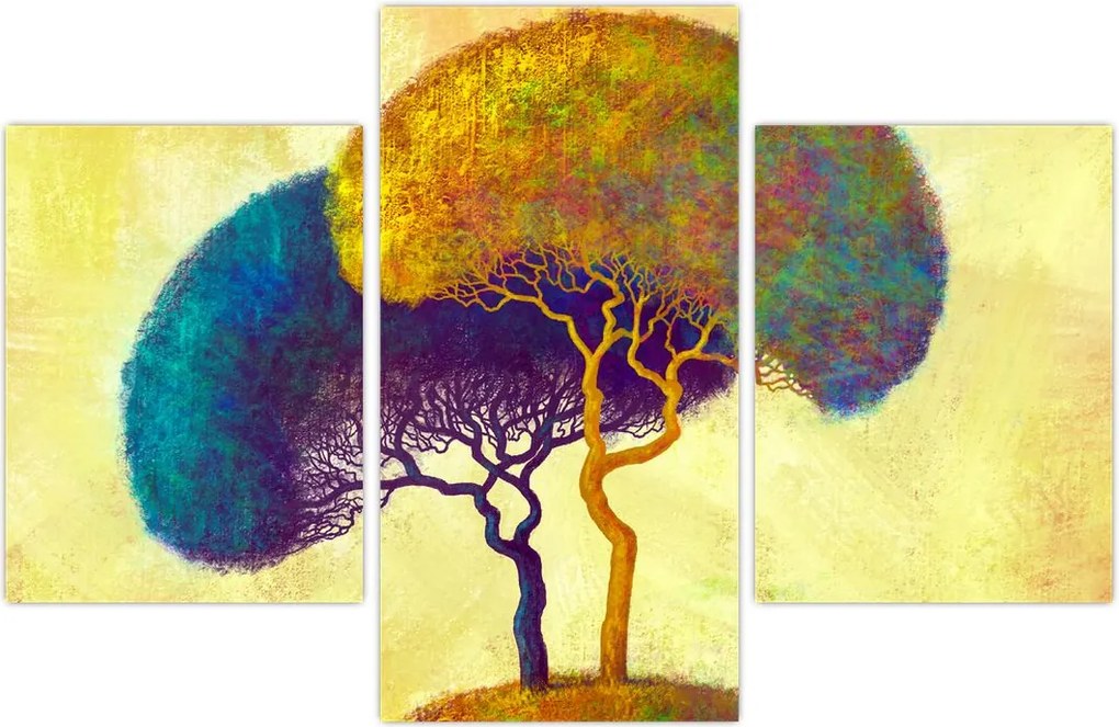 Tablou - Copaci în deal (90x60 cm)