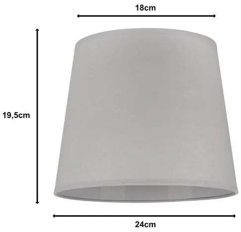 Duolla - Abajur pentru lampă de birou CLASSIC M E27, Ø 24 cm, gri