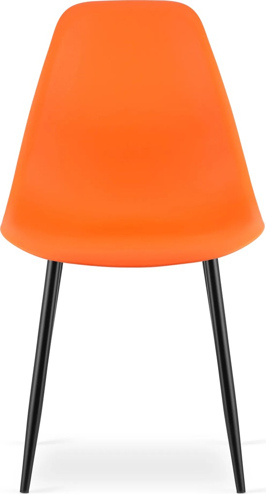 Scaun OSAKA portocaliu cu picioare negre