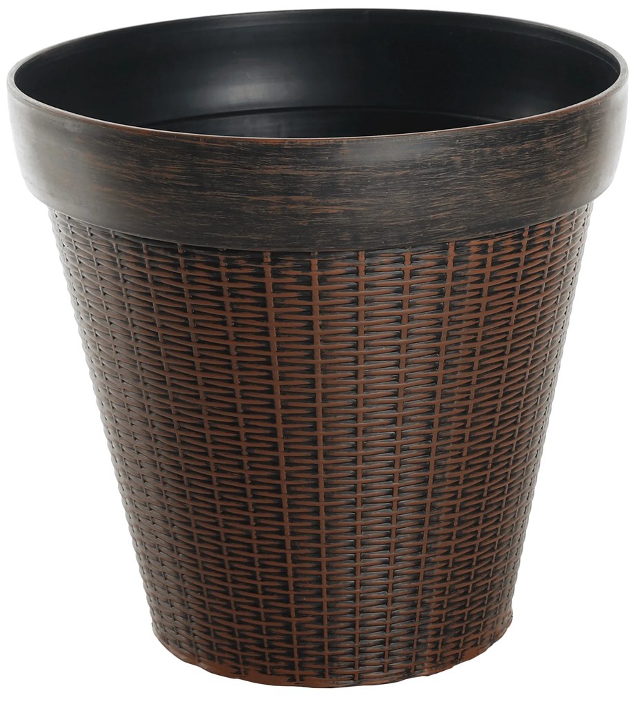 Ghiveci din plastic, maro, IROM TIP 1
