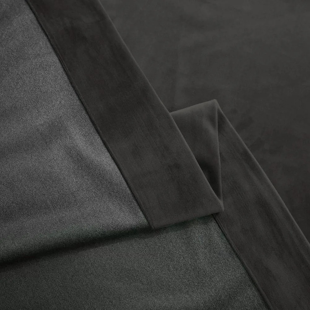 Set draperie din catifea blackout cu rejansa din bumbac tip fagure, Madison, densitate 700 g/ml, Pine Tree, 2 buc