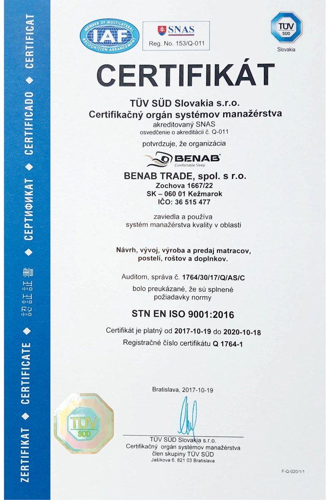 Saltea cu arcuri individuale Persefona S2000 200x180 cm (T4/T3). 763558