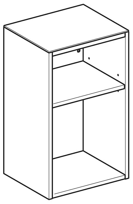 Dulap suspendat, Geberit, Smyle Square, 36 cm, alb lucios