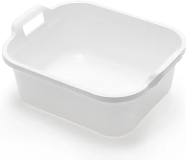 Lighean din plastic cu două mânere Addis, 39 x 32 x 14 cm, alb