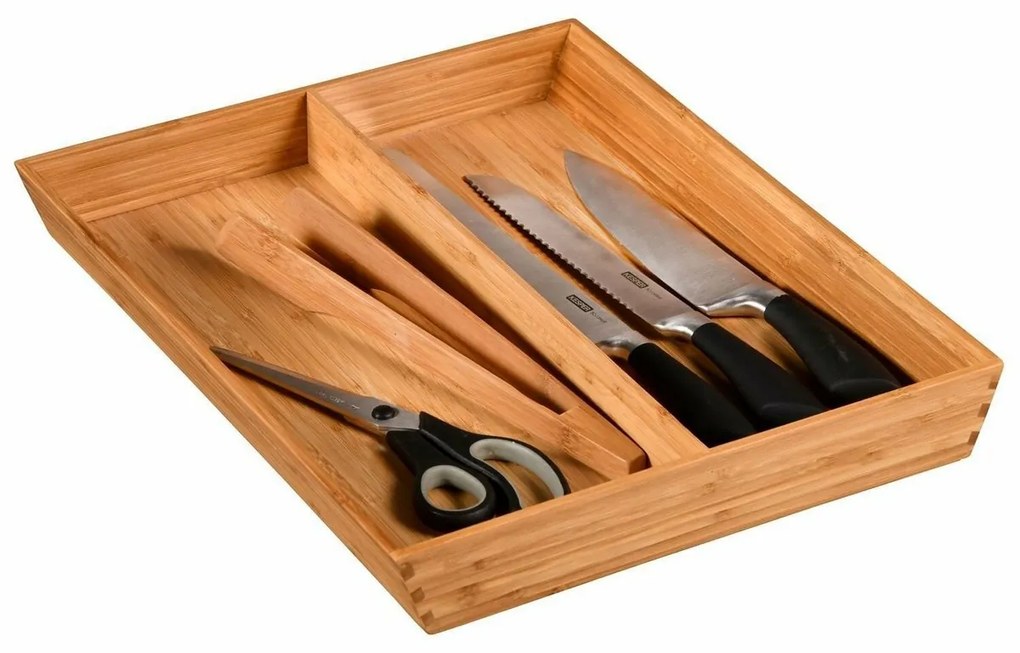 Kesper 58086 Set de tacâmuri din bambus, 2compartimente, 35 x 43 x 5 cm