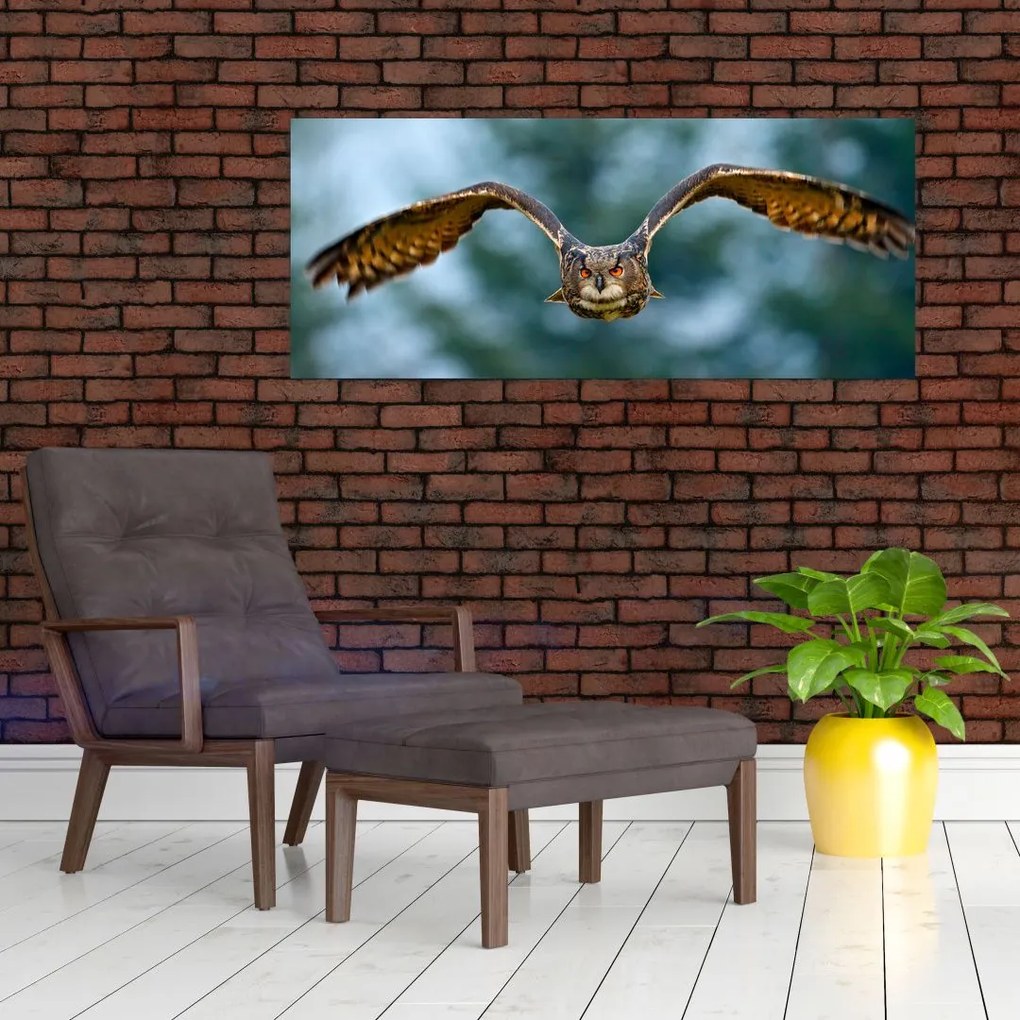 Tablou -Bufnita în zbor (120x50 cm)