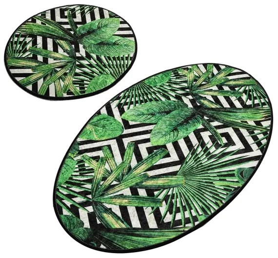 SET 2x covoraș pentru baie TROPIC 60/100 cm verde
