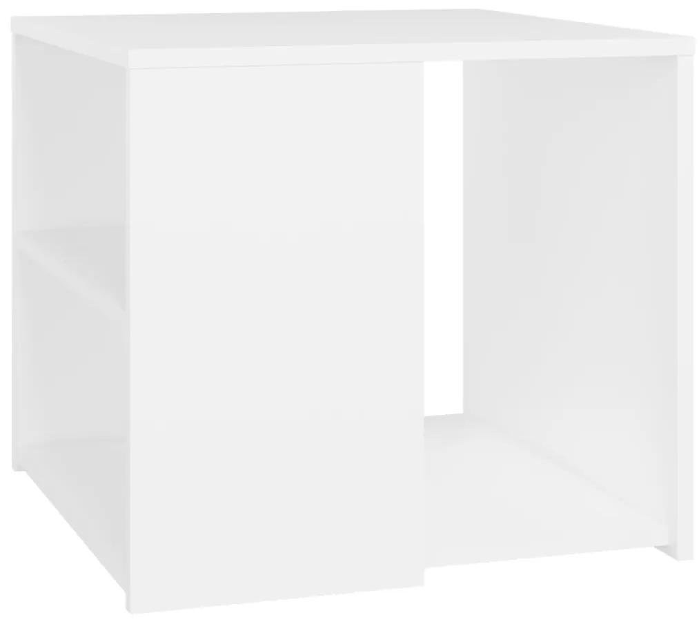 806382 vidaXL Masă laterală, alb, 50x50x45 cm, PAL