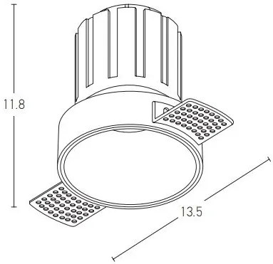 Spot LED incastrabil Trimless auriu mat 15W 3000K