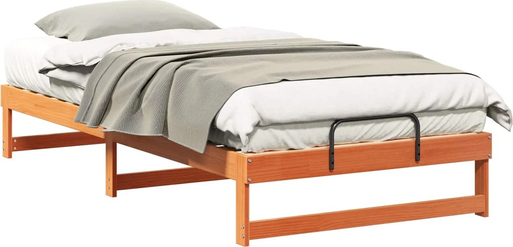 vidaXL Cadru de pat Maro 100 x 200 cm Lemn de pin masiv