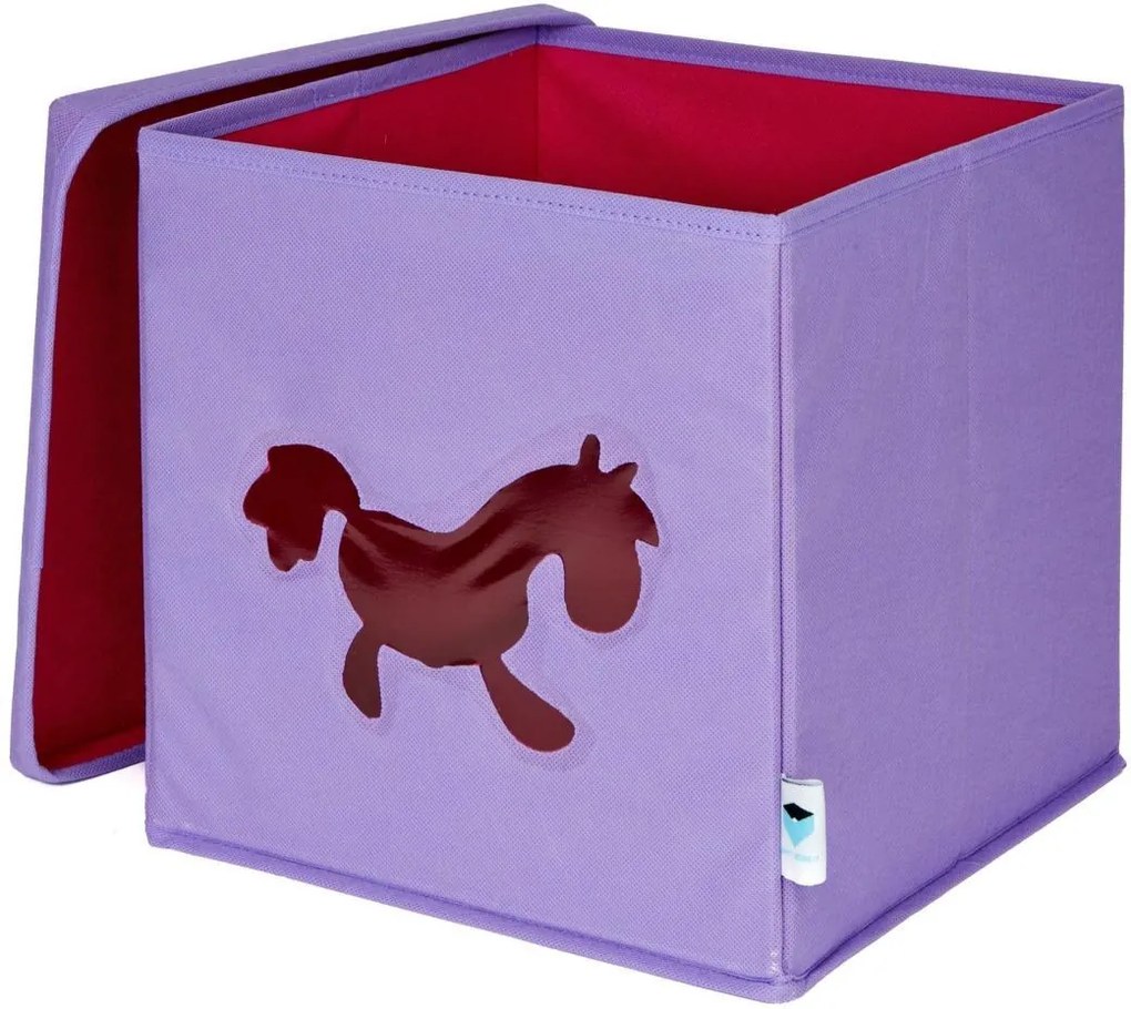Cutie cu capac pentru depozitare violet - Pony
