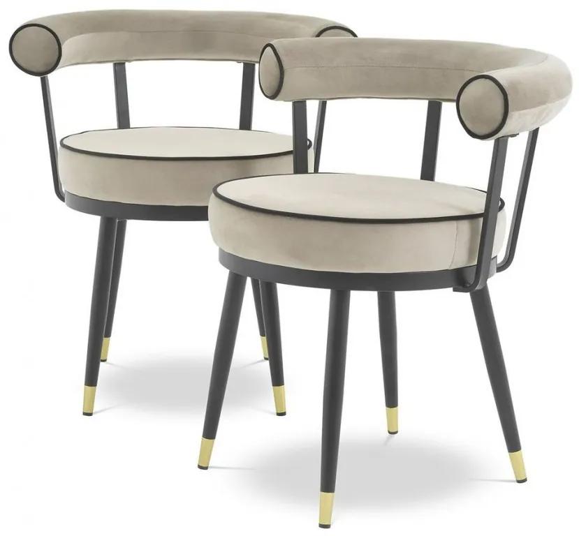 Set de 2 scaune design LUX Vico crem 114784 HZ