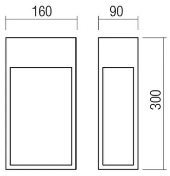 Redo 90604 - Aplica de perete LED de exterior STAND, 20W/230V, IP65, maro