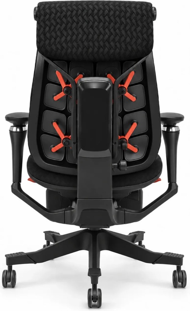 Scaun ergonomic ANEW ARYSE R9, Cotiere 5D, Suport lombar reglabil, Șezut glisant, Reclinare cu blocare în 4 poziții, Suport pentru picioare, Negru