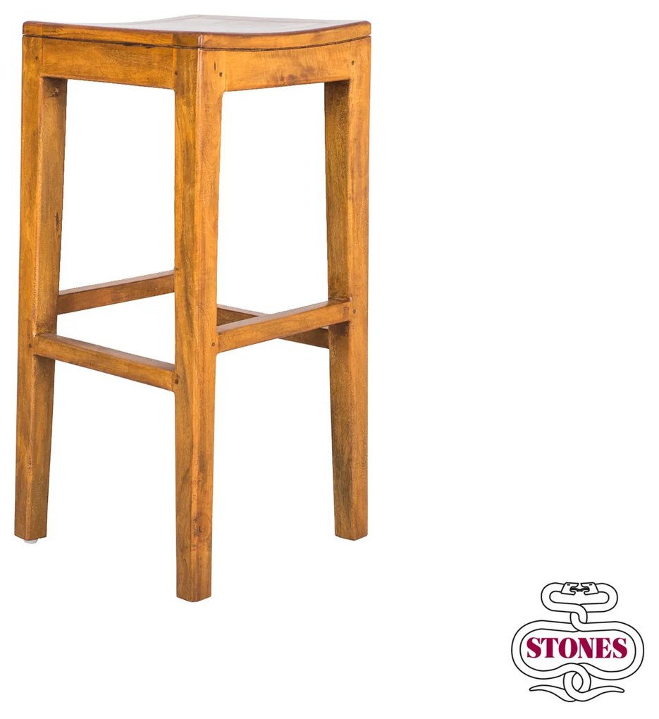 STONES Scaun din lemn 35cm X 35cm H. 75cm | Aosom Romania