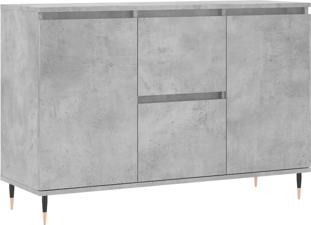 vidaXL Servantă, gri beton, 101,5x35x70 cm, lemn prelucrat
