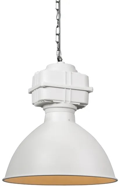 Lampă industrială suspendată mică alb mat - Sicko