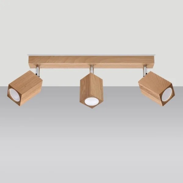 Spot KEKE 3xGU10/40W/230V stejar Sollux SL.1037