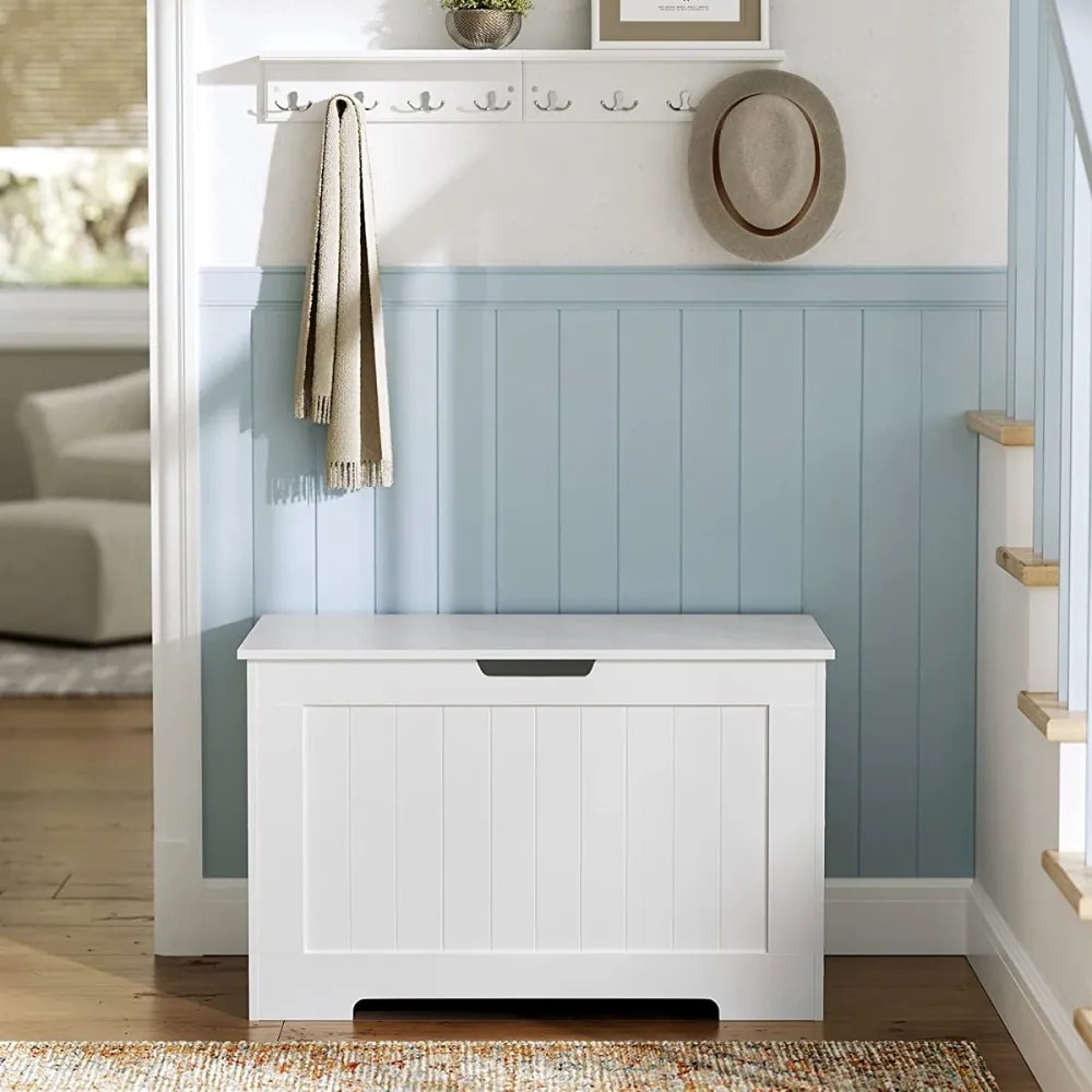 Vasagle Cufăr de depozitare GRETA, 76x48x40 cm, alb