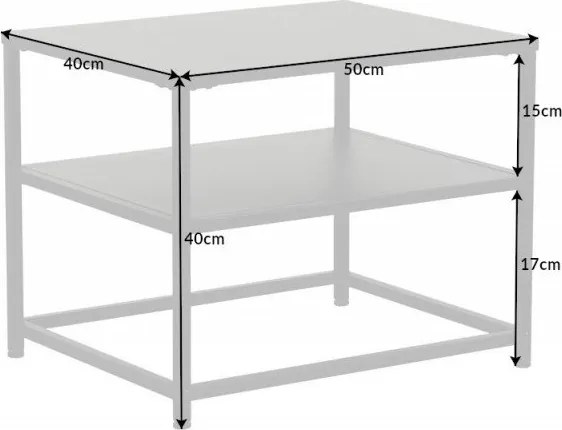 Masuta laterala design modern Dura Steel 50cm