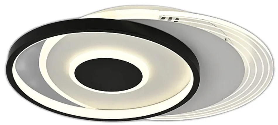 Lustra LED Cu Telecomanda, Elit's Esn R9052R, 86W, Negru Alb