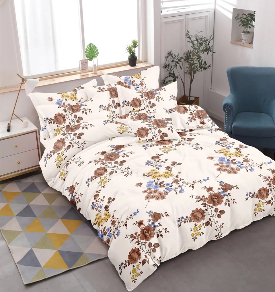 Lenjerie de pat din microfibra LISORIA crem Dimensiune lenjerie de pat: 70 x 80 cm | 140 x 200 cm