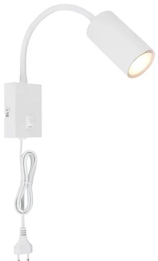 Lampă de perete flexibilă ROBBY 1xGU10/25W/230V albă Globo 57911WW