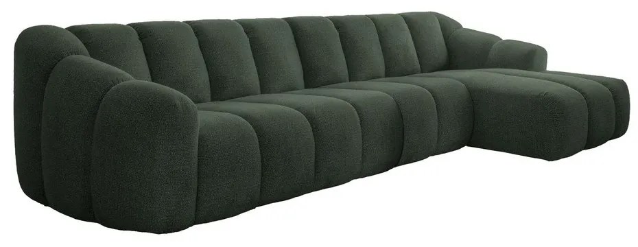 Colțar verde închis (cu colț pe partea dreaptă/cu șezlong) Shell – Miuform