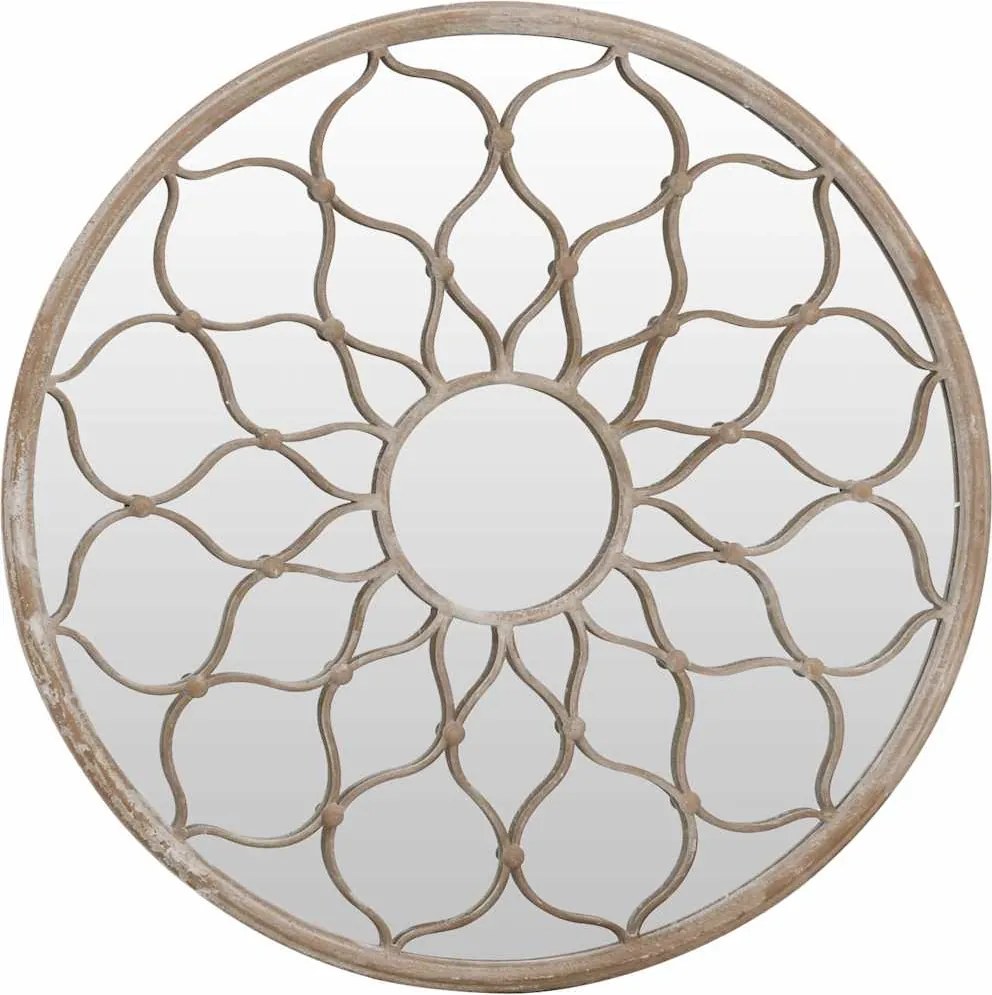 vidaXL Oglindă, nisipiu, 40x3 cm, fier, rotundă, utilizare în interior