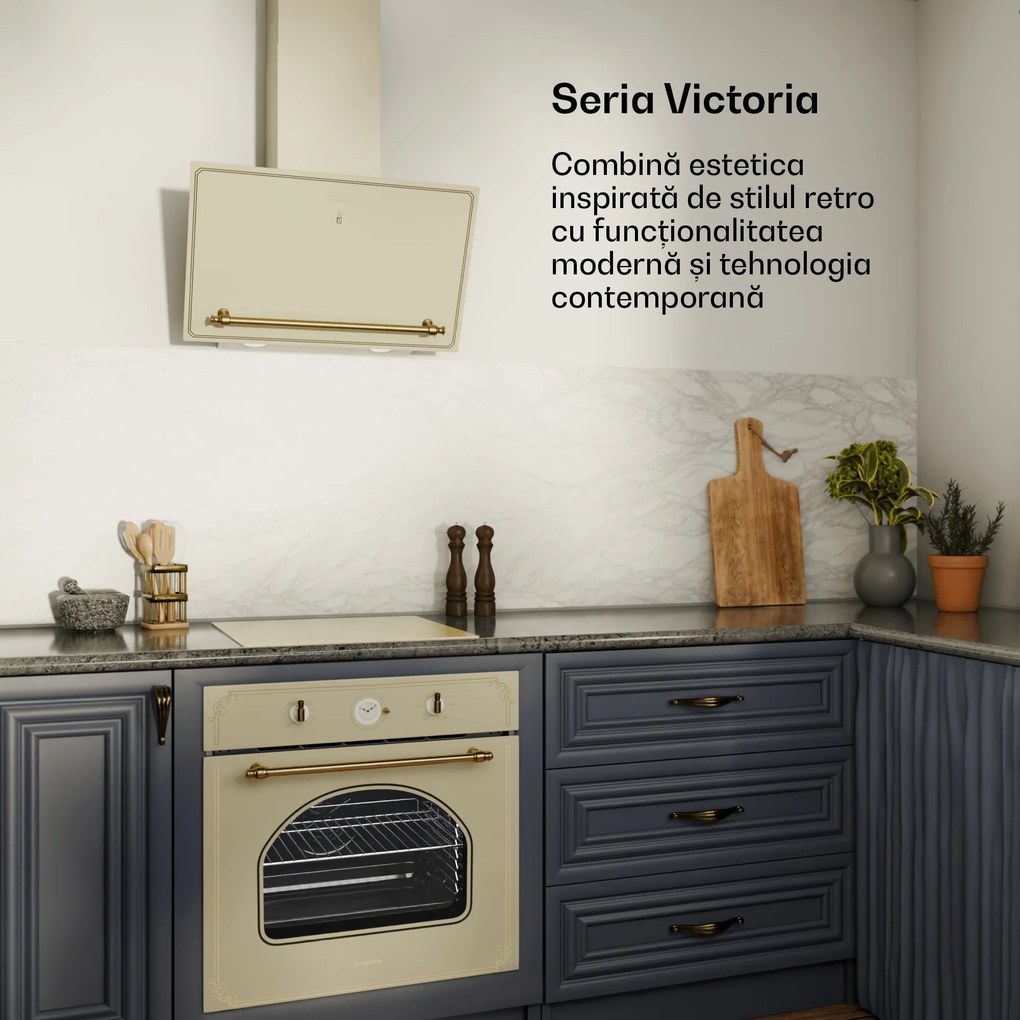 Klarstein Plită cu inducție Victoria, 45 cm, 6 600 W, 3 zone de gătit, control glisant, boost