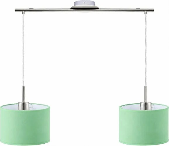 Eglo - Lustră LED pe cablu TUNJA 2xE27/60W/230V crom mat/verde